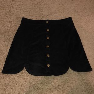 Black button up skirt